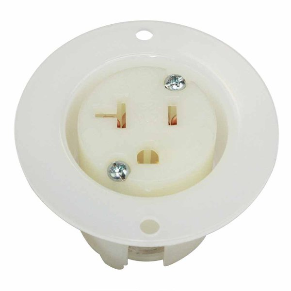 Superior Electric Std Receptacle Flange 2-Pole 3-Wire 20A 125V NEMA 5-20R YGF049F